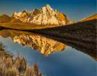 Torres del Paine reflection, Chile Art Print